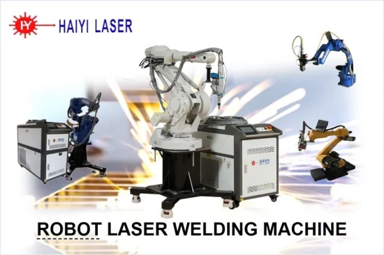 Sistema de soldagem de braço robótico ABB Yaskawa com soldagem a laser de trilhos posicionadores